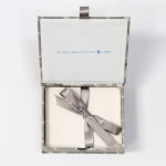 Linen lined notecard boxes from Katerina Tana Collection